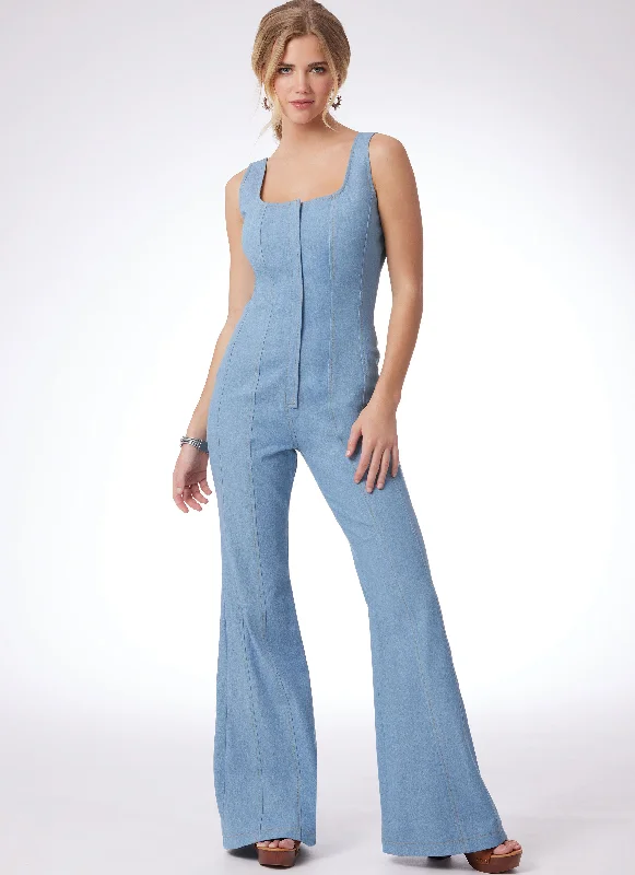 McCalls Romper & Jumpsuit M8514 Ribbed Stretch Romper Sleek