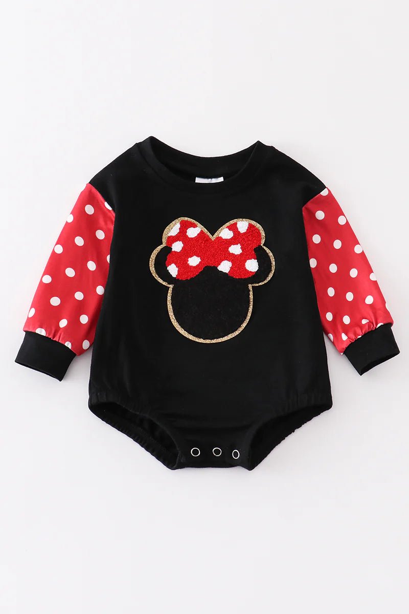 Minnie French Knot Baby Romper Chic Gingham Romper Classic