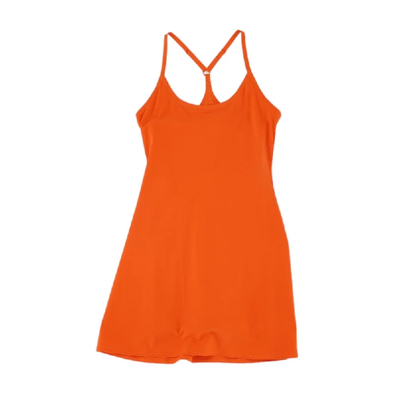 Orange Solid Romper Glitter Panel Romper Fancy