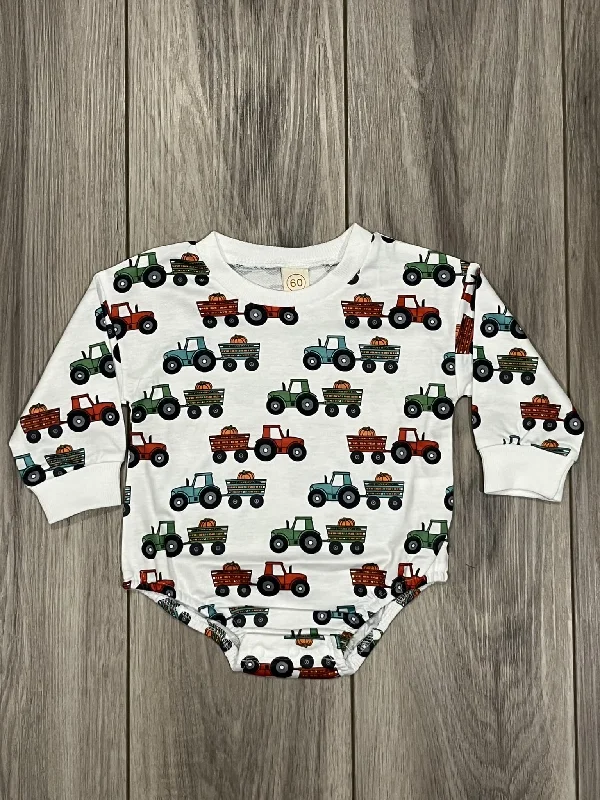 Tractor Life Bubble Romper Crystal Embellished Romper Party