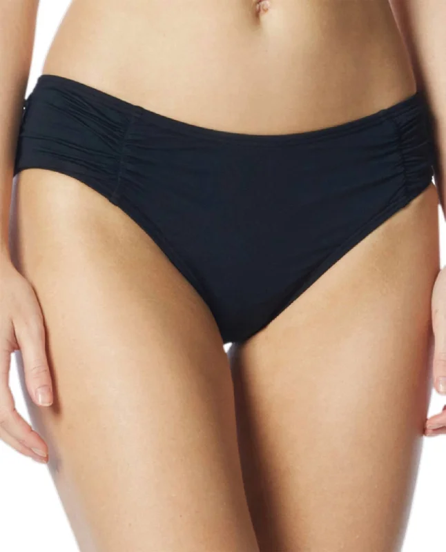 Side Shirred Bikini Bottom In Coc Black Velvet bikini set, Glamorous, Trendy, Sexy