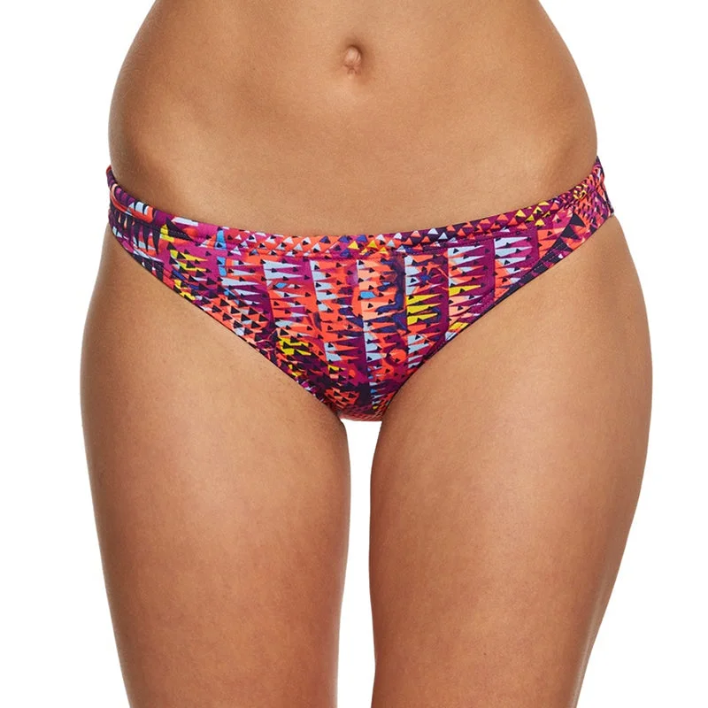 TYR - Machu Pacific Ladies Bikini Bottom - Purple/Multi Stretch bikini, Comfortable, Trendy, Chic